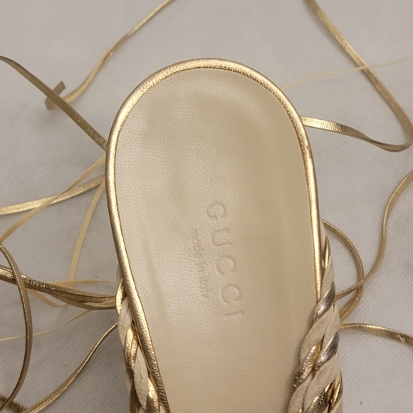 Gucci wrap ankle heel women shoe size 8 - Picture 10 of 16